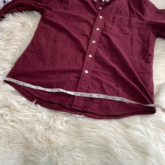 American Eagle outfitters burgundy red collared button up button down shirt sz S - Picture 17 of 17